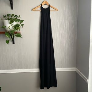 Reformation High Neck Halter Maxi Dress Black Size 2